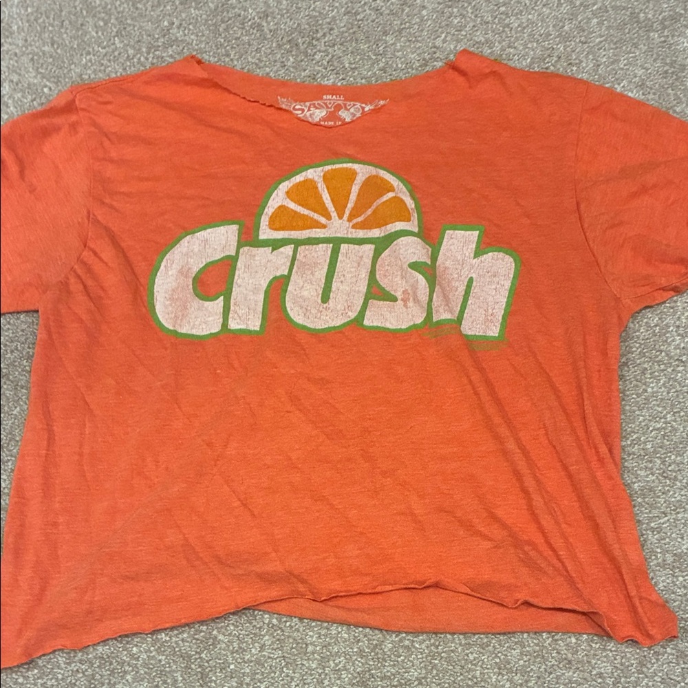 Savvy Orange Graphic Tee with Winged Logo